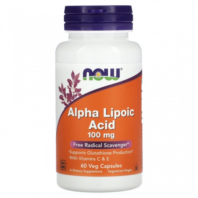 Альфа-липоевая кислота NOW FOODS ALA ALPHA LIPOIC ACID 100mg, 60 капсул NS24221 Альфа-липоевая кислота NOW FOODS ALA ALPHA LIPOIC ACID 100mg, 60 капсул NS24221