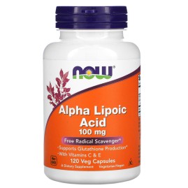 Альфа-липоевая кислота NOW FOODS Alpha Lipoic Acid 100 мг, 120 капсул Альфа-липоевая кислота NOW FOODS Alpha Lipoic Acid 100 мг, 120 капсул