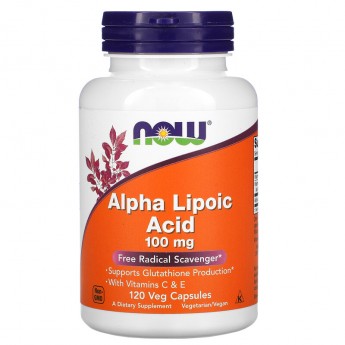 Alpha Lipoic Acid NOW FOODS Альфа-Липоевая Кислота 100 мг, 120 капсул