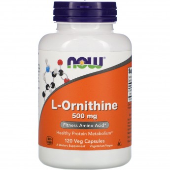 Аминокислота L-Орнитин NOW FOODS L-Ornithine 500 мг.