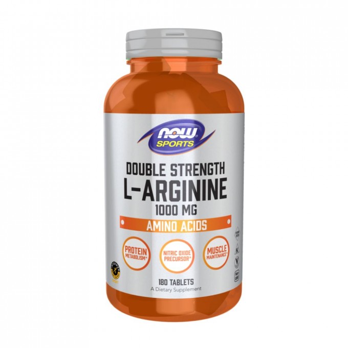 Аминокислота L‑Аргинин NOW FOODS L-ARGININE 1000 мг, 180 таблеток NS32560