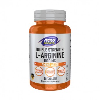 Аминокислота L‑Аргинин NOW FOODS L-ARGININE 1000 мг, 60 таблеток Аминокислота L‑Аргинин NOW FOODS L-ARGININE 1000 мг, 60 таблеток