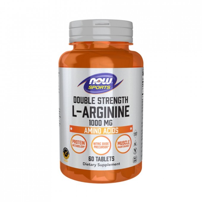Аминокислота L‑Аргинин NOW FOODS L-ARGININE 1000 мг, 60 таблеток NS32502