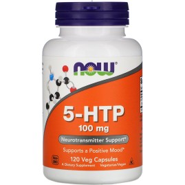 Аминокислота NOW FOODS 5-HTP, 100 мг, 120 капсул Аминокислота NOW FOODS 5-HTP, 100 мг, 120 капсул