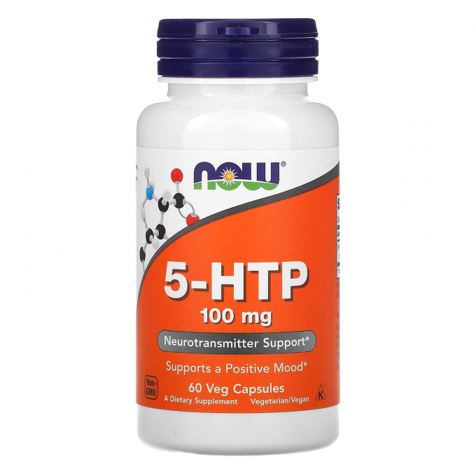 Аминокислота NOW FOODS 5-HTP, 100 мг, 60 капсул NS12276 Аминокислота NOW FOODS 5-HTP, 100 мг, 60 капсул NS12276