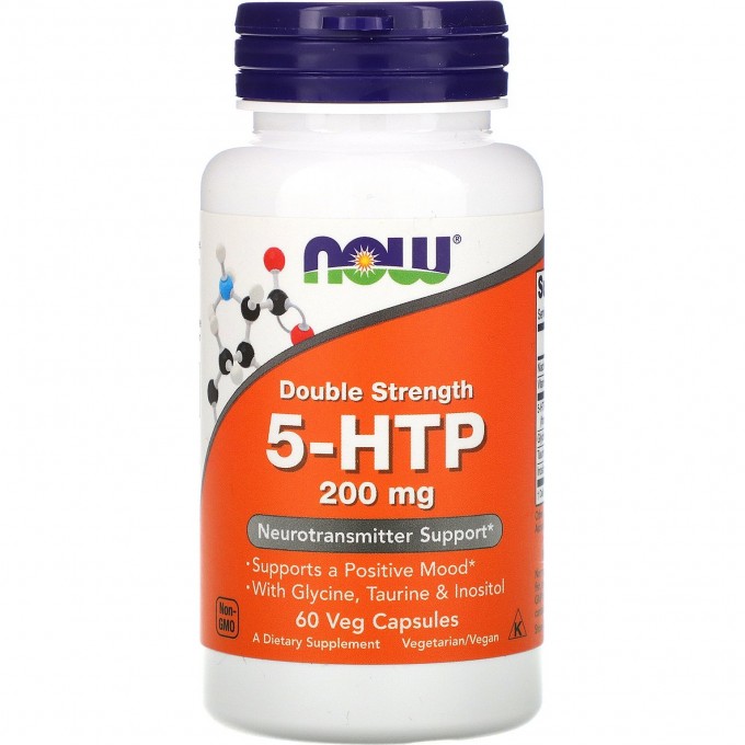 Аминокислота NOW FOODS 5-HTP, 200 мг - 60 капсул NS0108