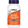 Аминокислота NOW FOODS ACETYL-L-CARNITINE, 500мг, 50 вегетарианских капсул NS*0075