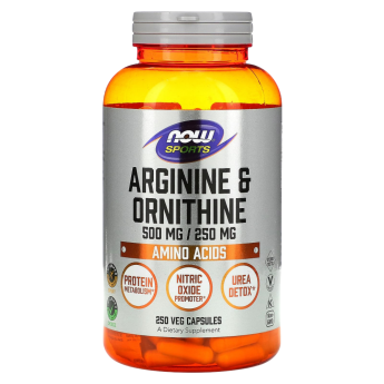 Аминокислота NOW FOODS ARGININE/ORNITHINE 250 вегкапсул
