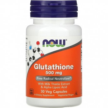 Аминокислота NOW FOODS GLUTATHIONE, 500 мг, 30 капсул