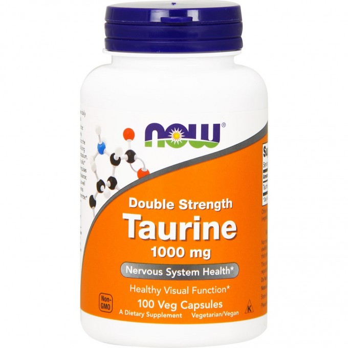 Аминокислота NOW FOODS Taurine активатор, 1000 мг, 100 капсул NS*0142