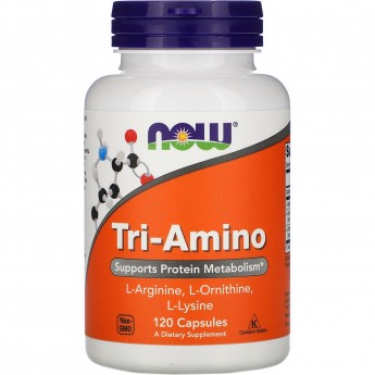 Аминокислота NOW FOODS TRI-AMINO (L-аргинин, L-орнитин, L-Лизин), 120 капсул