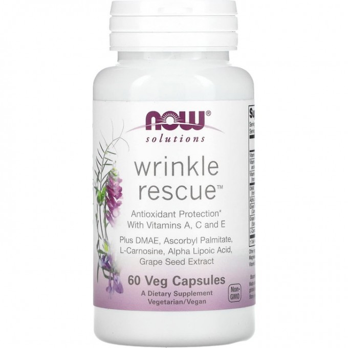 Антиоксидант NOW Wrinkle Rescue, 60 капсул NS3367