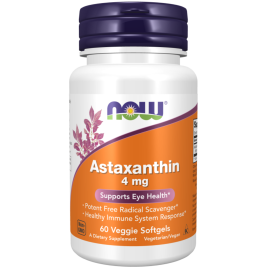 Антиоксиданты NOW FOODS ASTAXANTHIN 4 мг, 90 капсул