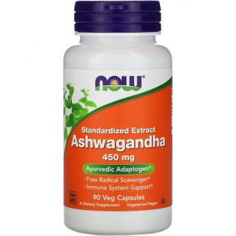 Ашвагандха NOW FOODS ASHWAGANDHA, 450 мг, 90 капсул