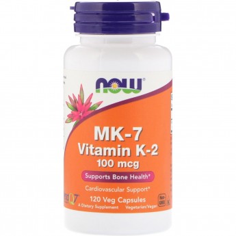 БАД NOW FOODS MK-7 Менахинон, витамин K-2, 100 мкг, 120 капсул БАД NOW FOODS MK-7 Менахинон, витамин K-2, 100 мкг, 120 капсул