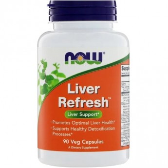 Бад пищеварительный NOW Liver Refresh (Liver Detoxifier), Ливер Рефреш - 90 капсул