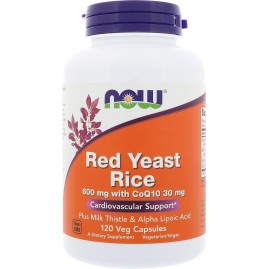 БАДы витаминсодержащие NOW FOODS Red Yeast Rice 600 мг + Q10 30 мг, 120 капсул БАДы витаминсодержащие NOW FOODS Red Yeast Rice 600 мг + Q10 30 мг, 120 капсул