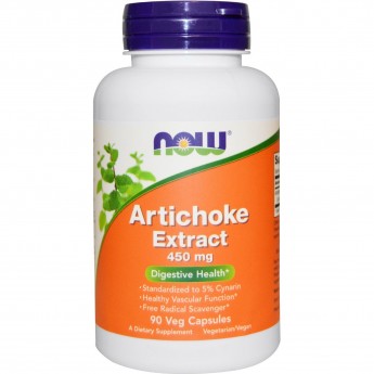 Биологически активная добавка NOW FOODS ARTICHOKE EXTRACT (Экстракт Артишока), 450 мг - 90 капсул