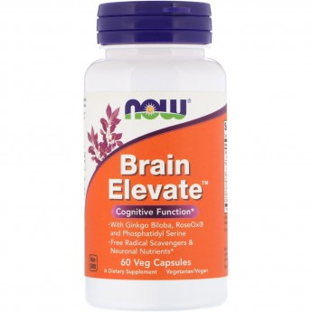 Биологически активная добавка NOW FOODS BRAIN ELEVATE (Активатор мозга), 60 мг - 60 капсул