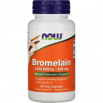 Бромелаин NOW FOODS BROMELAIN, 500 мг, 60 капсул