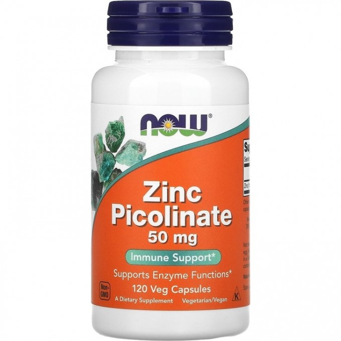 Цинк пиколинат NOW FOODS ZINC PICOLINATE, 50 мг - 120 капсул NS29661 Цинк пиколинат NOW FOODS ZINC PICOLINATE, 50 мг - 120 капсул NS29661