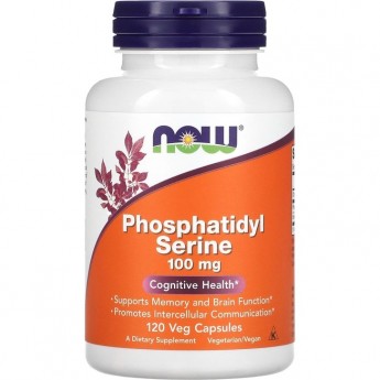 Фосфатидилсерин NOW FOODS PHOSPHATIDYL SERINE 100 мг, 120 вегетарианских капсул