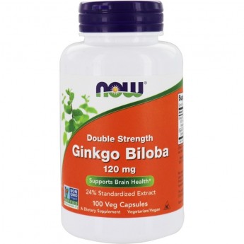 Гинкго Билоба NOW Ginkgo Biloba, 120 мг - 100 капсул