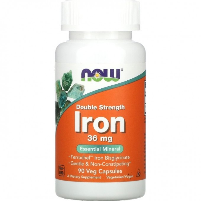 Железо NOW FOODS IRON, 36 мг, 90 капсул NS1444