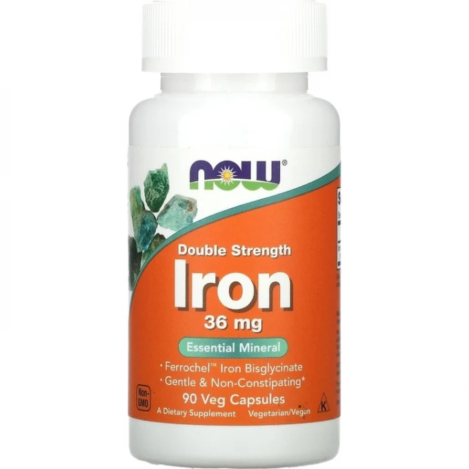 Железо NOW FOODS IRON, 36 мг, 90 капсул NS1444 Железо NOW FOODS IRON, 36 мг, 90 капсул NS1444