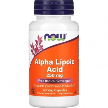 Кислота NOW Alpha Lipoic Acid, 250 мг - 60 капсул