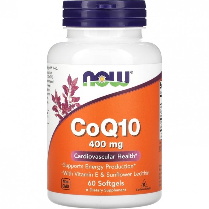 Коэнзим NOW FOODS COQ10, 400 мг - 60 капсул NS3198