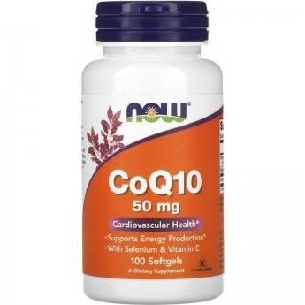 Коэнзим NOW FOODS COQ10, 50 мг - 100 капсул