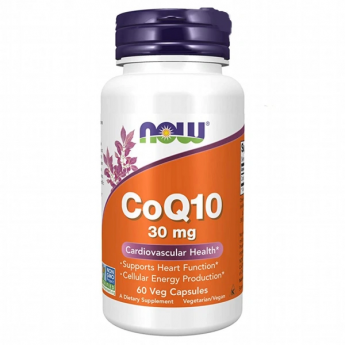 Коэнзим NOW FOODS COQ10 (COENZYME Q10), 30 мг - 60 капсул Коэнзим NOW FOODS COQ10 (COENZYME Q10), 30 мг - 60 капсул