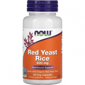 Коэнзим NOW FOODS RED YEAST RICE WITH CoQ10, 60 капсул