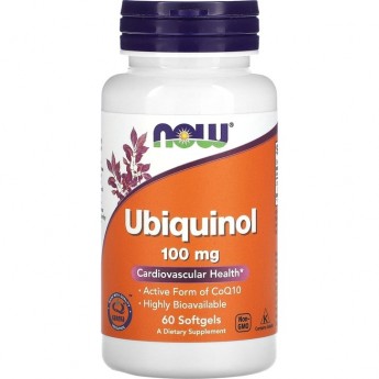 Коэнзим NOW FOODS UBIQUINOL, 100 мг, 60 капсул