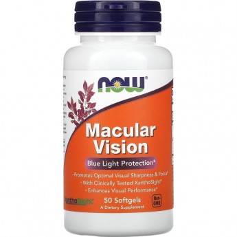 Комплекс для глаз NOW FOODS Macular Vision, 50 капсул