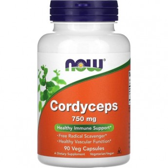 Кордицепс NOW Cordyceps, 750 мг - 90 капсул