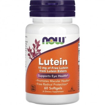 Лютеин NOW FOODS LUTEIN, 10 мг, 60 капсул