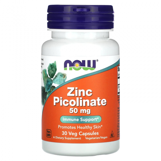 Минералы NOW FOODS ZINC PICOLINATE 50mg 30 вегкапсул NS33009 Минералы NOW FOODS ZINC PICOLINATE 50mg 30 вегкапсул NS33009
