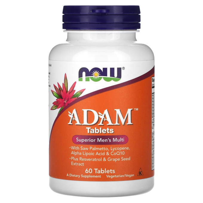 Мультивитамины для мужчин NOW FOODS ADAM MALE MULTI 60 капсул NS5689 Мультивитамины для мужчин NOW FOODS ADAM MALE MULTI 60 капсул NS5689