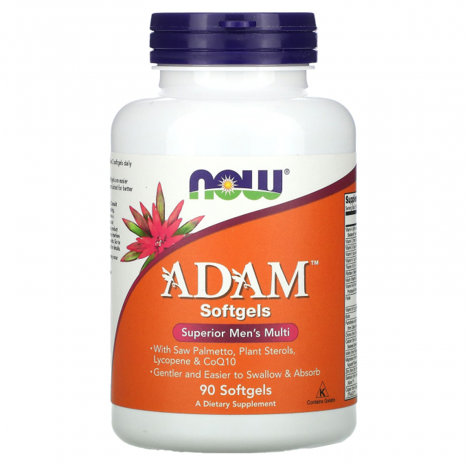 Мультивитамины для мужчин NOW FOODS ADAM MALE MULTI 90 капсул NS9699