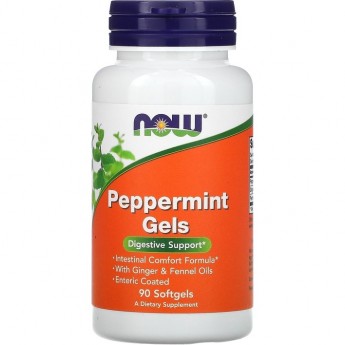 Мята NOW FOODS PEPPERMINT, 90 капсул