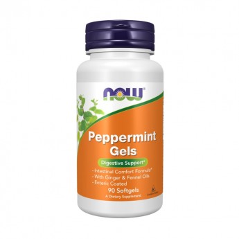Мята Перечная Масло NOW FOODS PEPPERMINT GELS 90 капсул