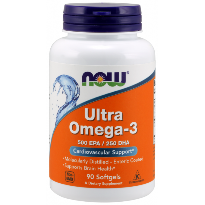 Омега NOW FOODS ULTRA OMEGA-3, 500 EPA / 250 DHA, 90 капсул NS26207