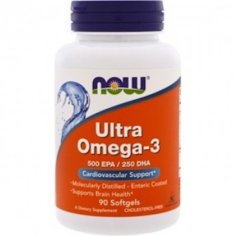 Омега NOW FOODS ULTRA OMEGA-3, 90 капсул