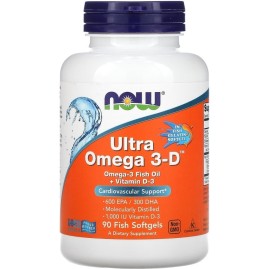 Омега NOW FOODS ULTRA OMEGA-3D, 90 капсул