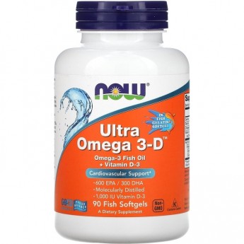 Омега NOW FOODS ULTRA OMEGA-3D, 90 капсул