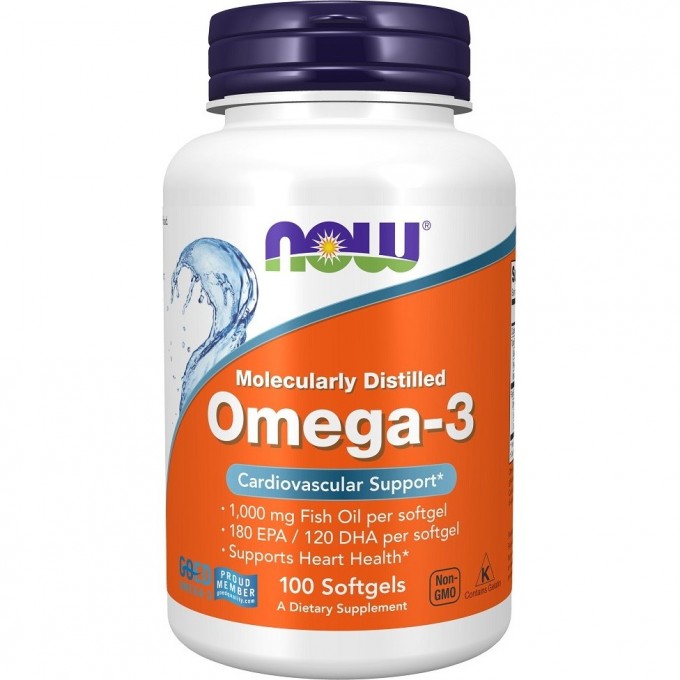 Омега NOW Omega-3, 1000 мг - 100 капсул NS1650