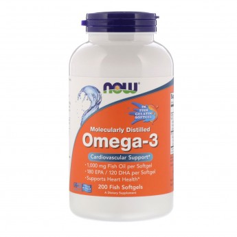 Омега NOW Omega-3, 1000 мг - 200 капсул Омега NOW Omega-3, 1000 мг - 200 капсул