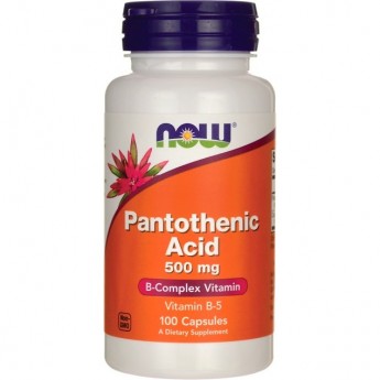 Пантотеновая кислота NOW FOODS PANTOTHENIC ACID, 500мг, 100 капсул